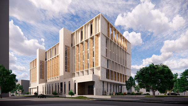 Флагманский центр с вертолетной площадкой на территории «НИИ СП им. Н.В. Склифосовского»