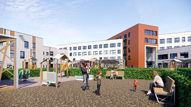 Учебный корпус на 550 мест с дошкольным отделением на 225 мест