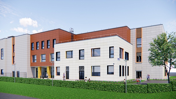 Учебный корпус на 550 мест с дошкольным отделением на 225 мест